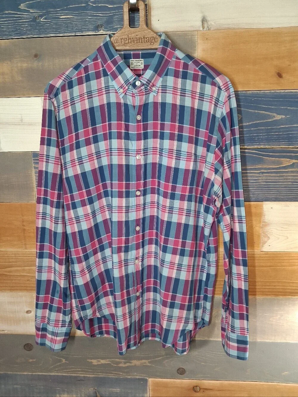 J.Crew Plaid Dress Shirt 100% Cotton L